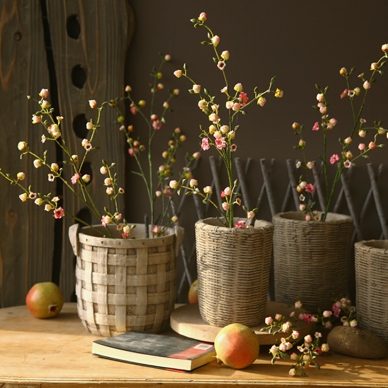 Single Peach Bud Artificial Flower - Exhale Home